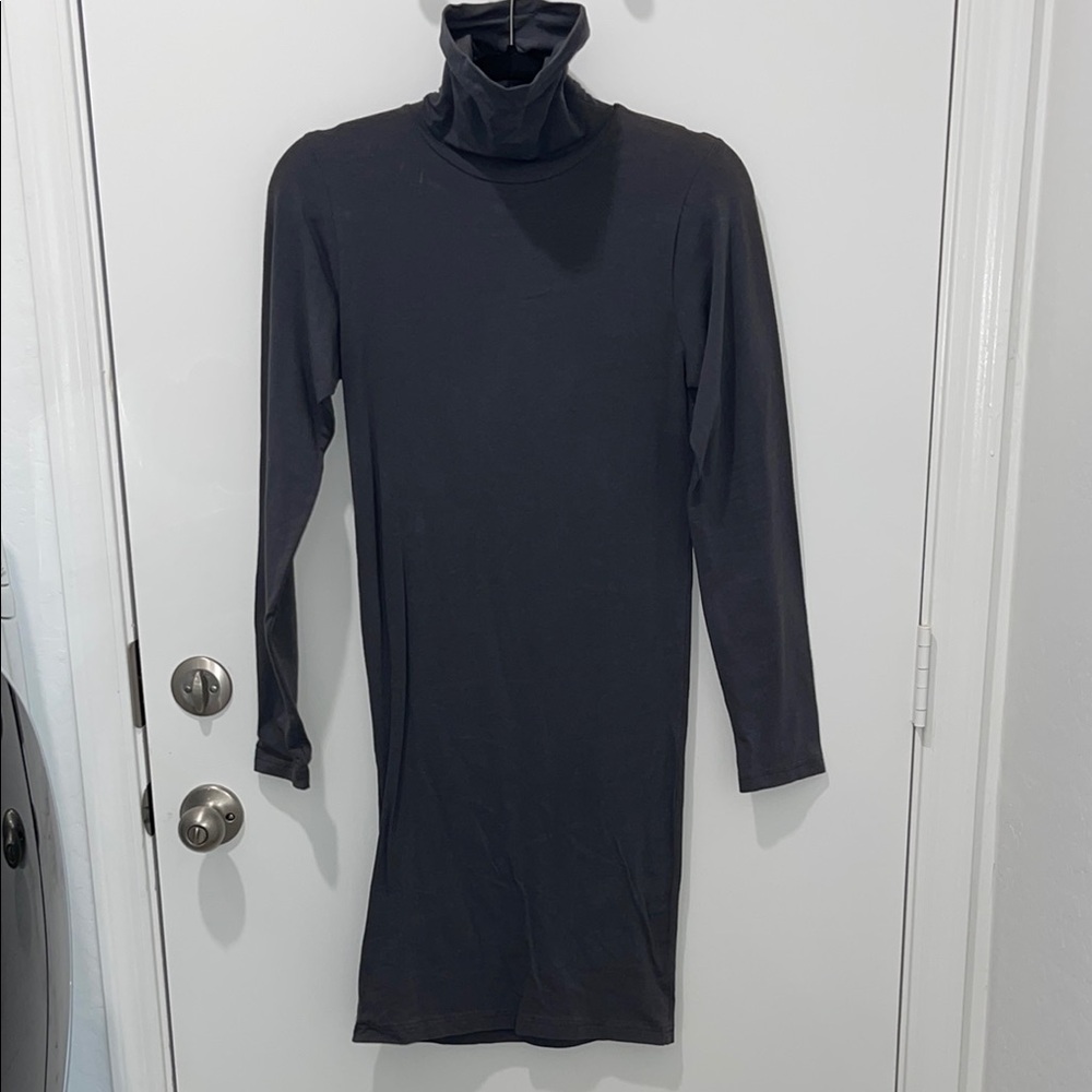 Elegant Black Turtleneck Dress American Apparel size large